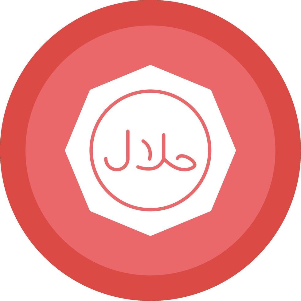 Halal Glyph Multi Circle Icon vector