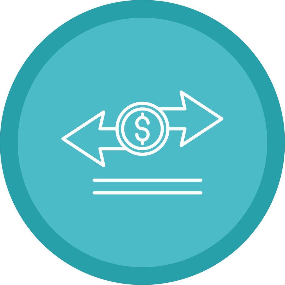 Transfer Line Multi Circle Icon vector