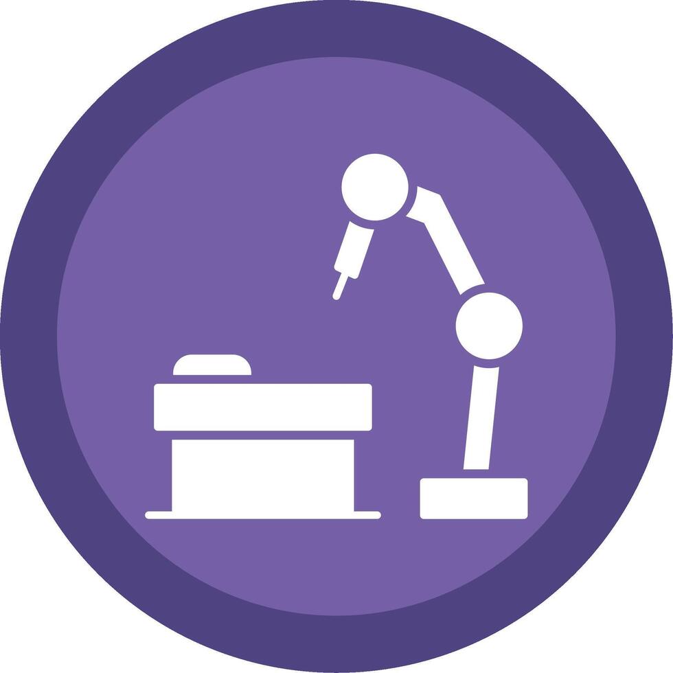 Robotic Surgery Glyph Multi Circle Icon vector