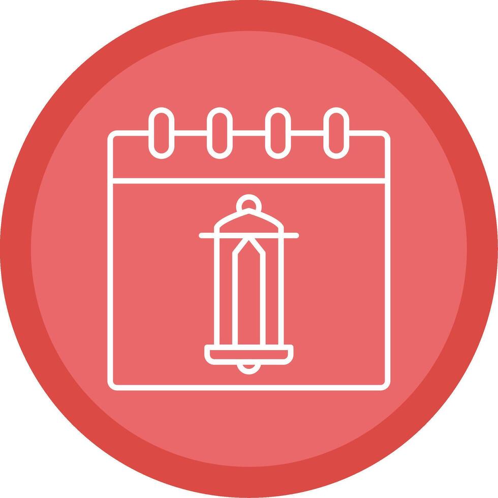 Calendar Line Multi Circle Icon vector