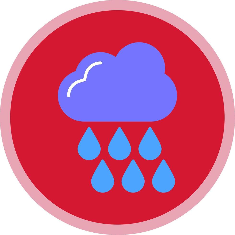 Rainy Flat Multi Circle Icon vector