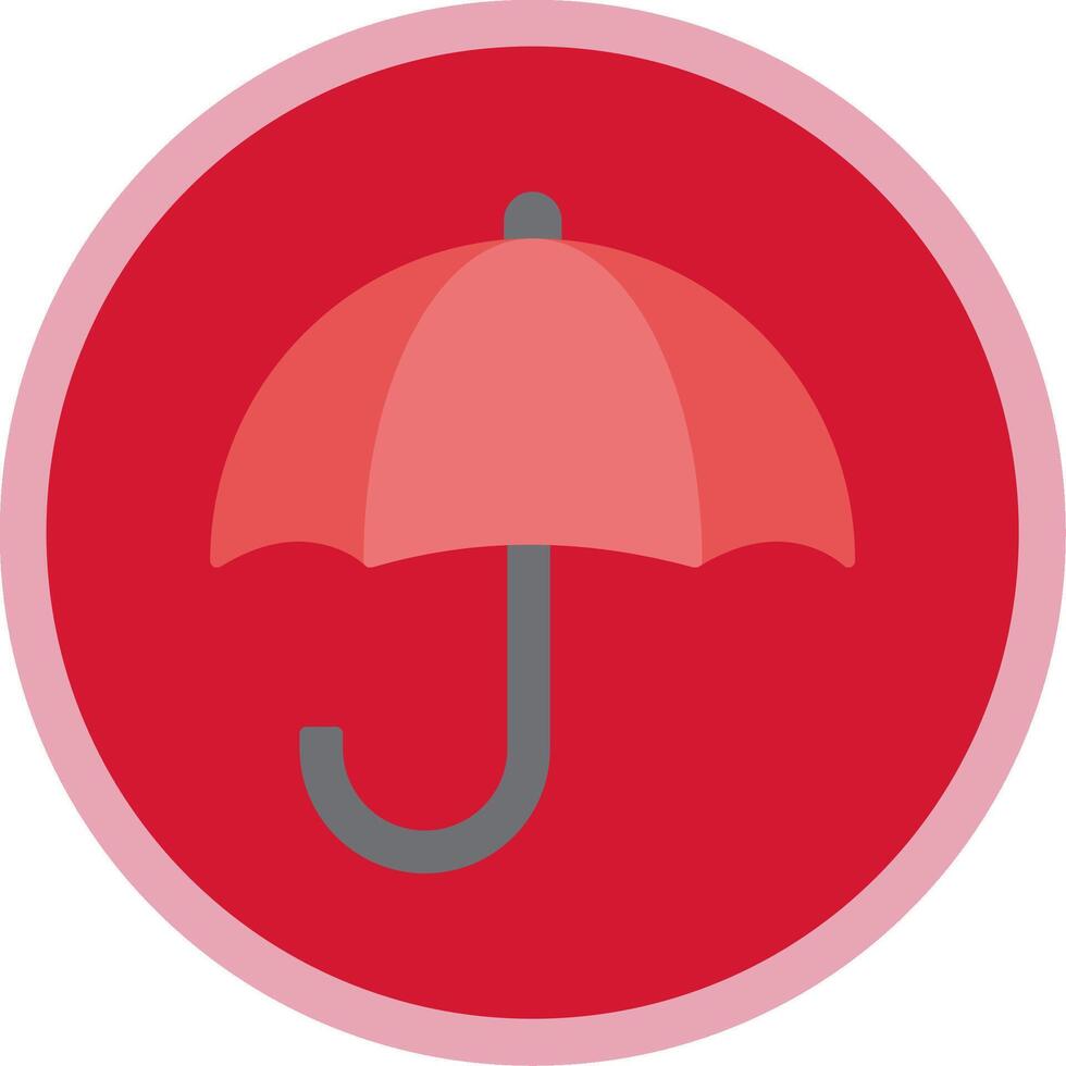 Umbrella Flat Multi Circle Icon vector