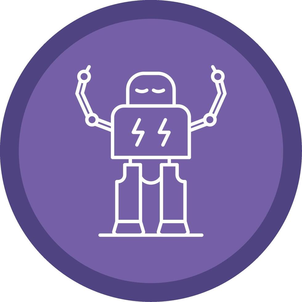 Robotics Line Multi Circle Icon vector