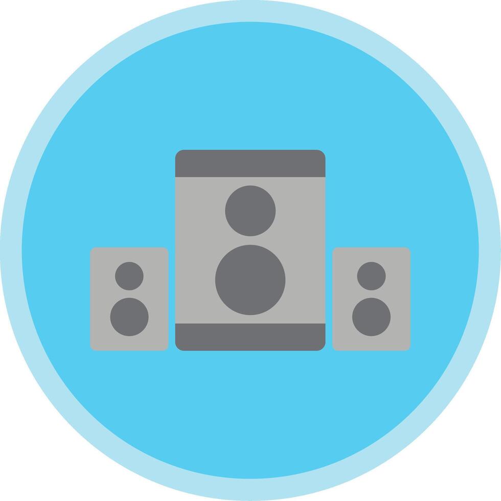 Speaker Flat Multi Circle Icon vector