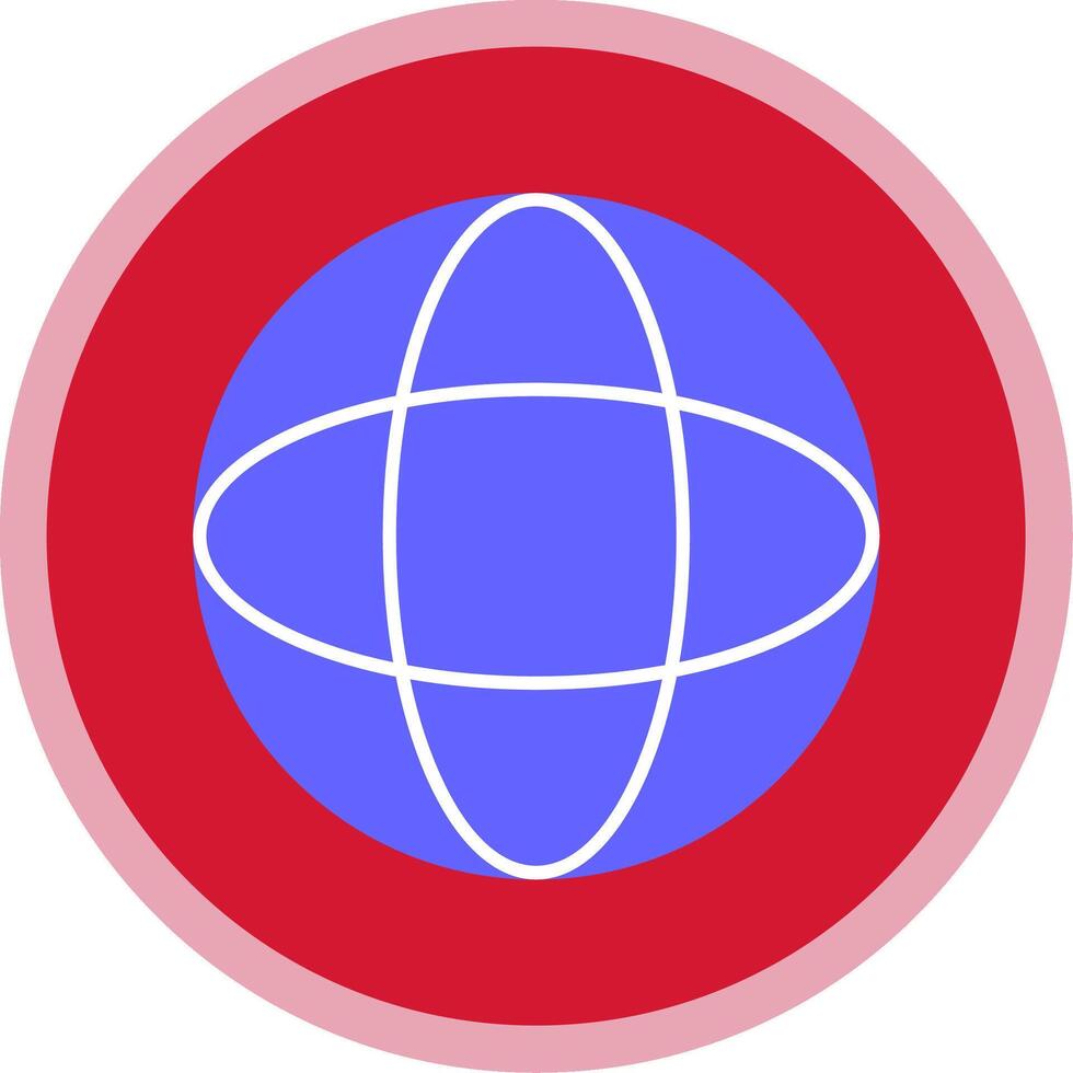 globo plano multi circulo icono vector