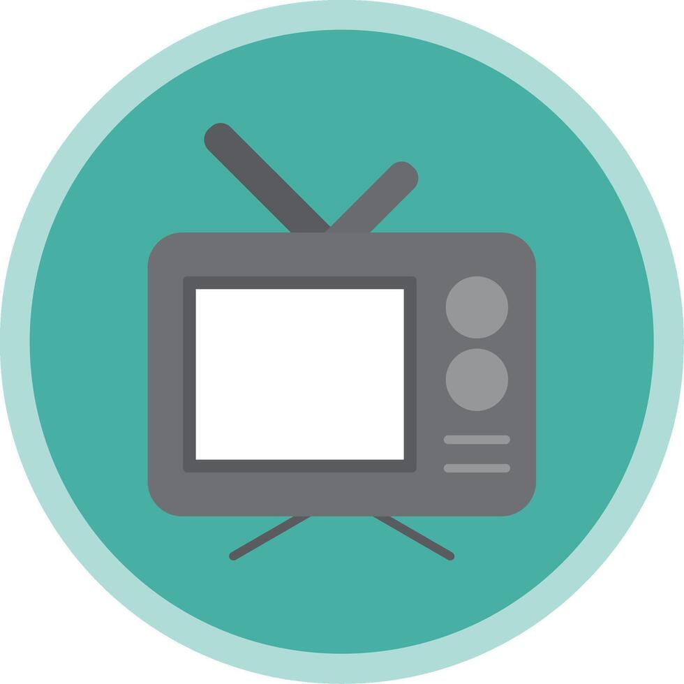 Television Flat Multi Circle Icon vector