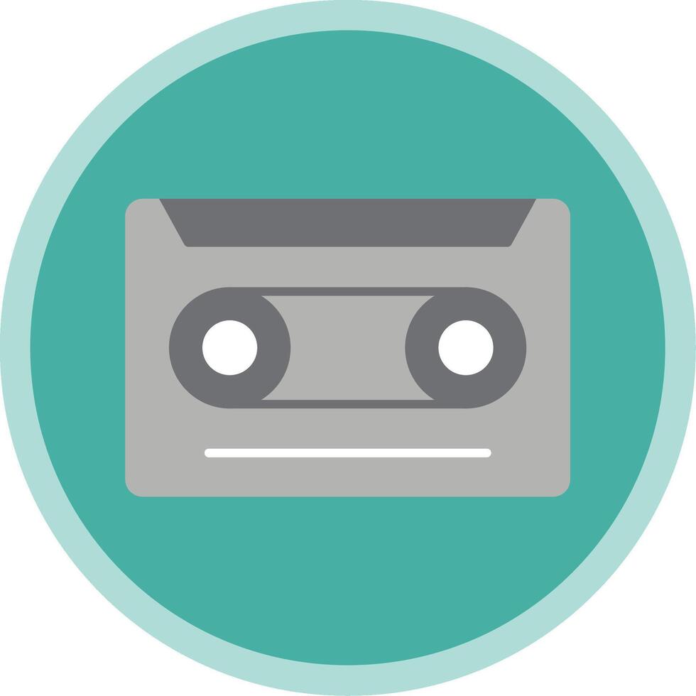 Cassette Flat Multi Circle Icon vector
