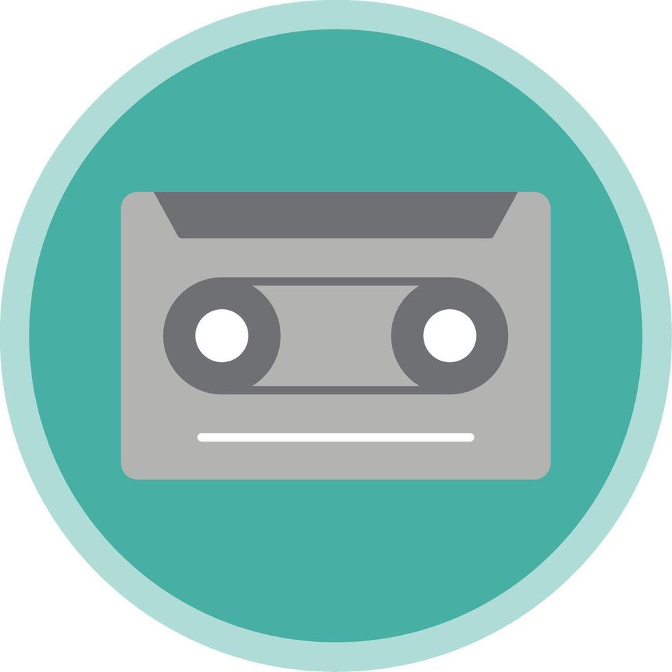 Cassette Flat Multi Circle Icon vector