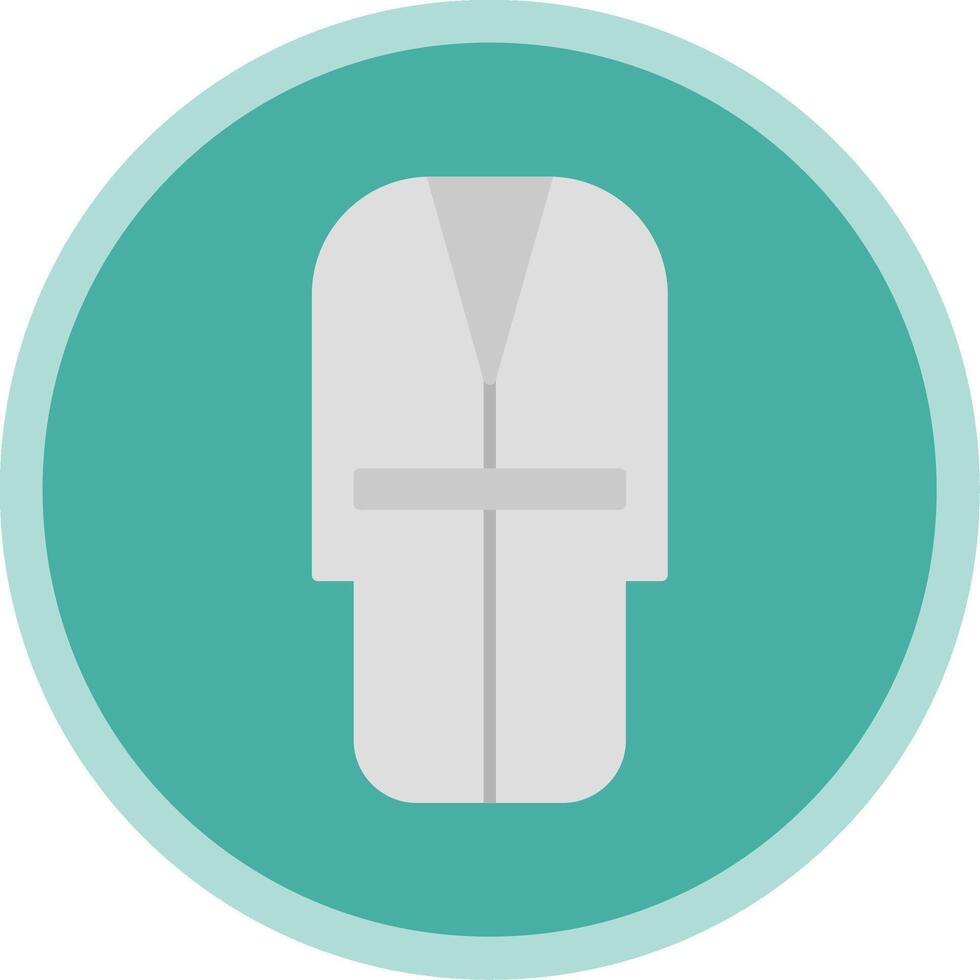 Bath Robe Flat Multi Circle Icon vector