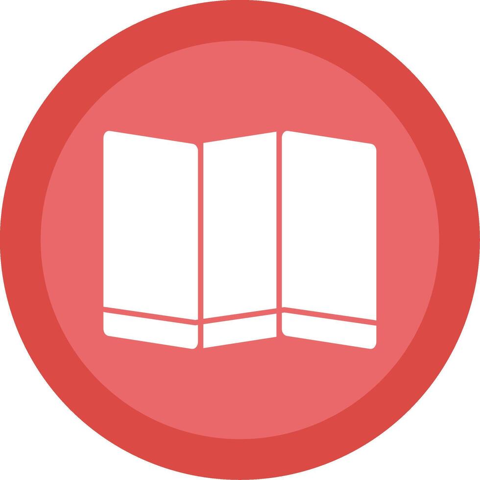 Folding Screen Glyph Multi Circle Icon vector