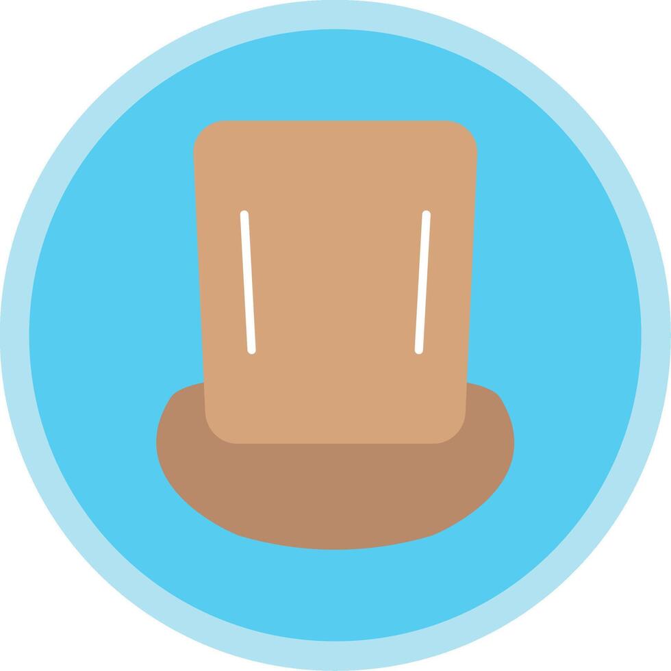 Top Hat Flat Multi Circle Icon vector