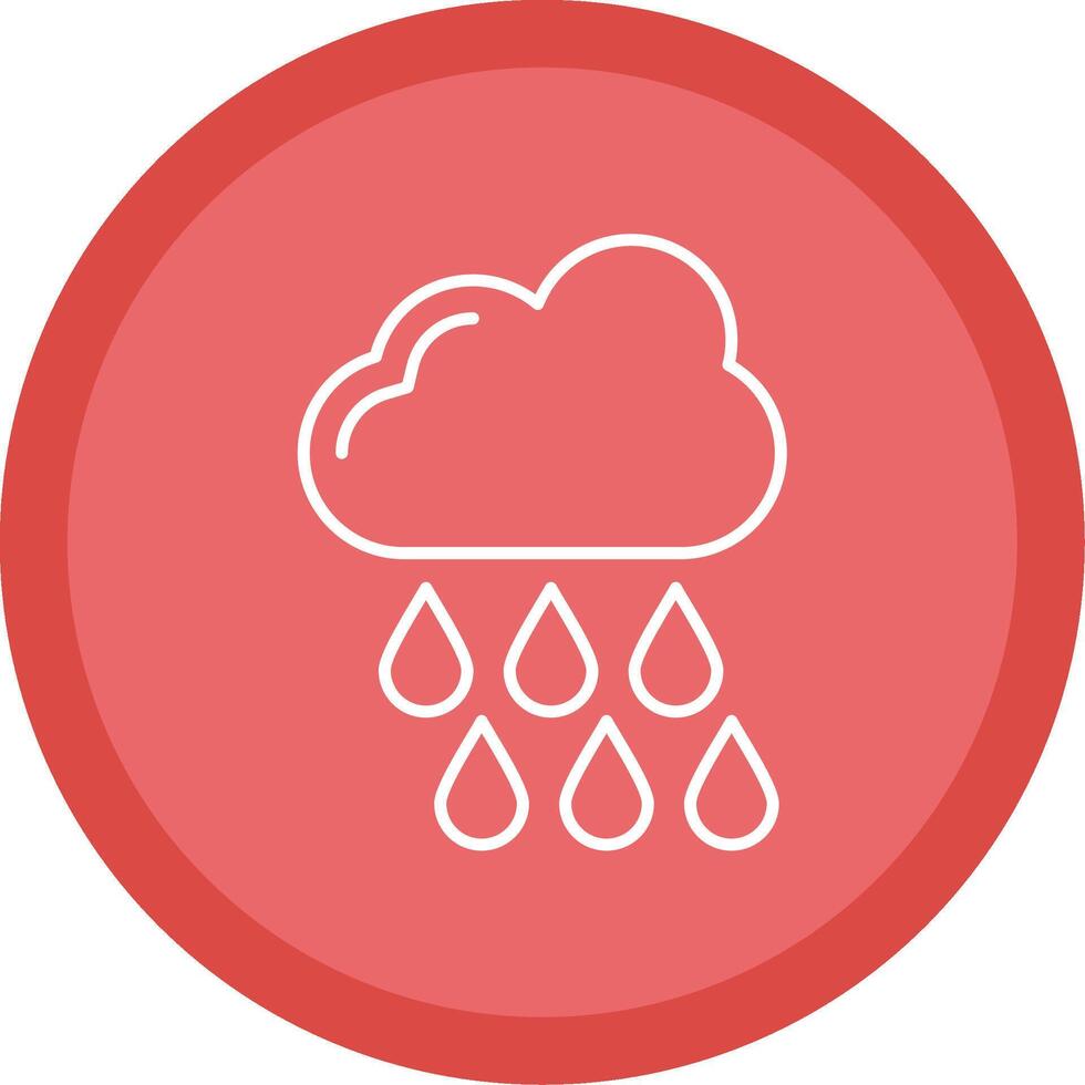 Rainy Line Multi Circle Icon vector