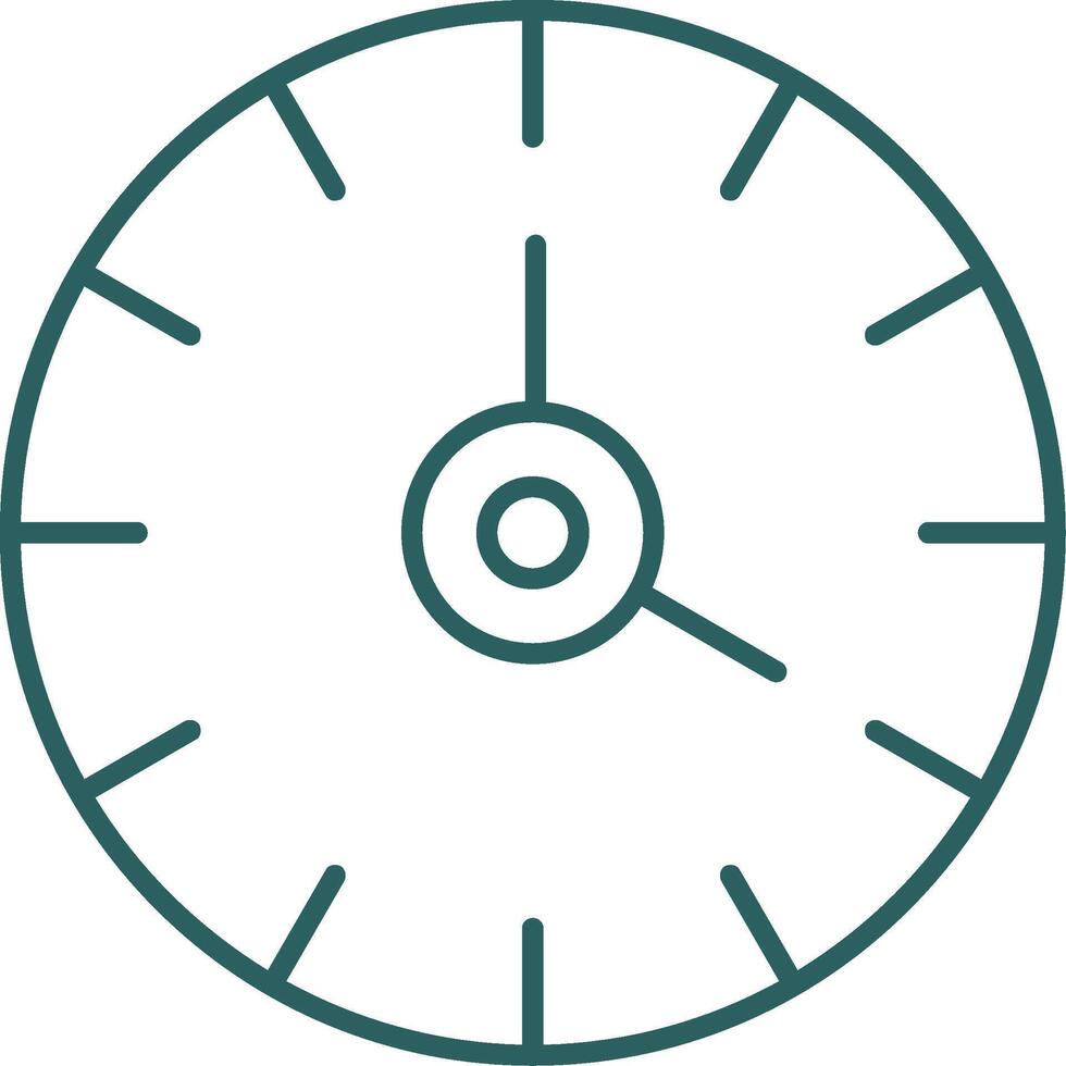 reloj línea degradado redondo esquina icono vector