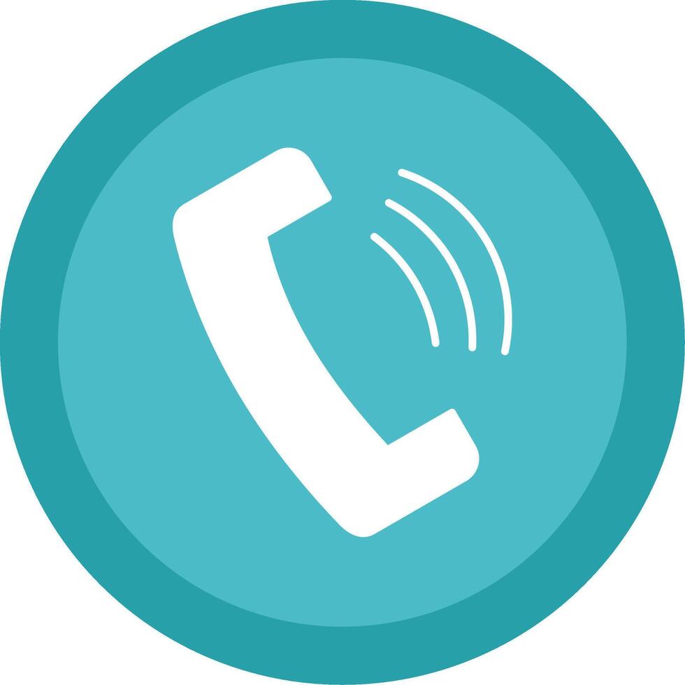 Phone Glyph Multi Circle Icon vector