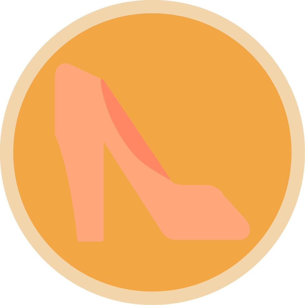 High Heels Flat Multi Circle Icon vector