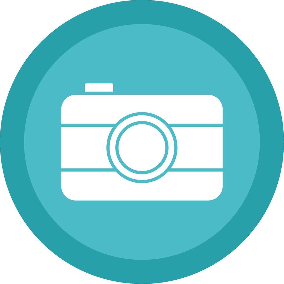 Old Came Glyph Multi Circle Icon vector