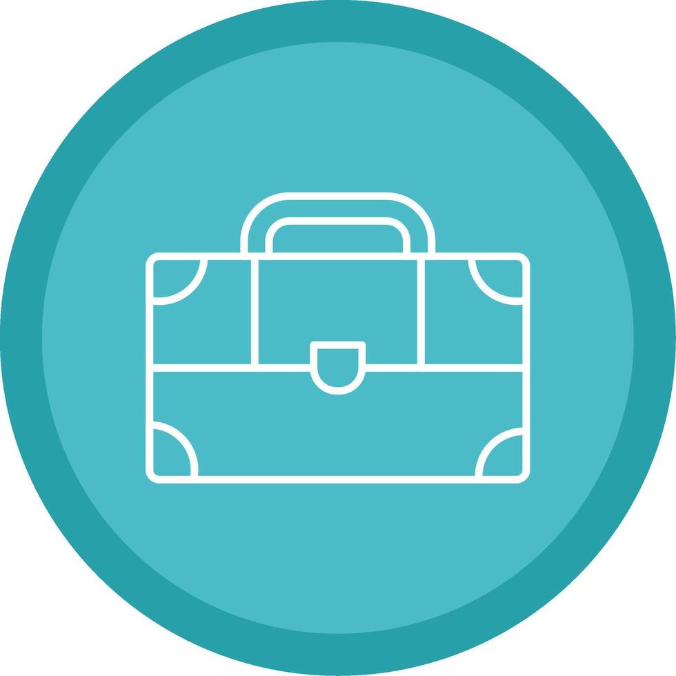 Suitcase Line Multi Circle Icon vector