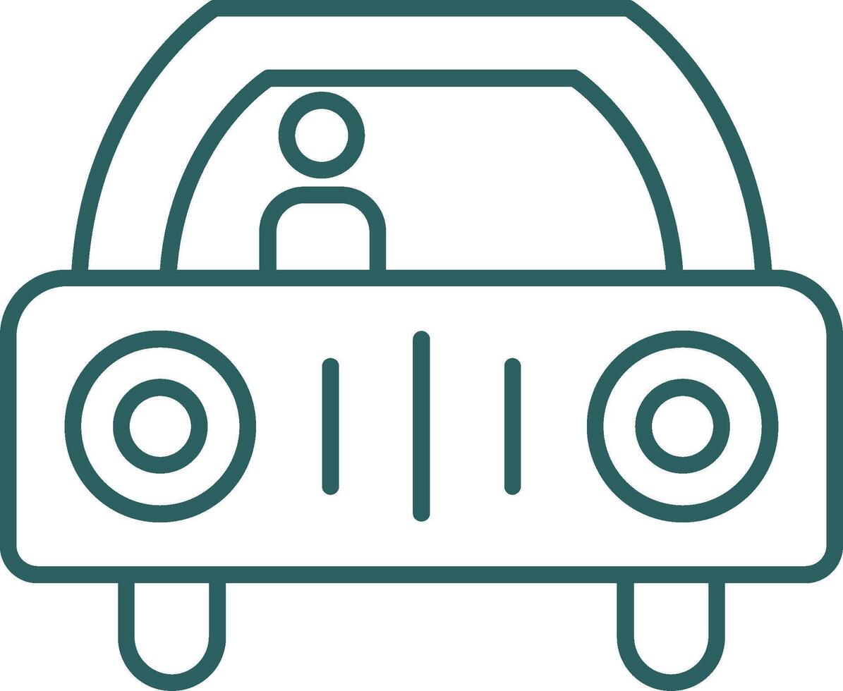Car Line Gradient Round Corner Icon vector