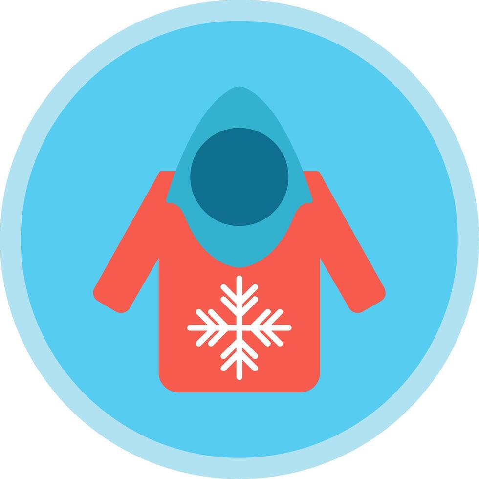 Hoodie Flat Multi Circle Icon vector