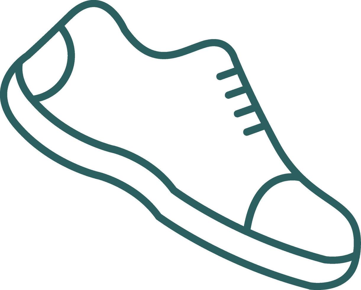 Running Shoes Line Gradient Round Corner Icon vector