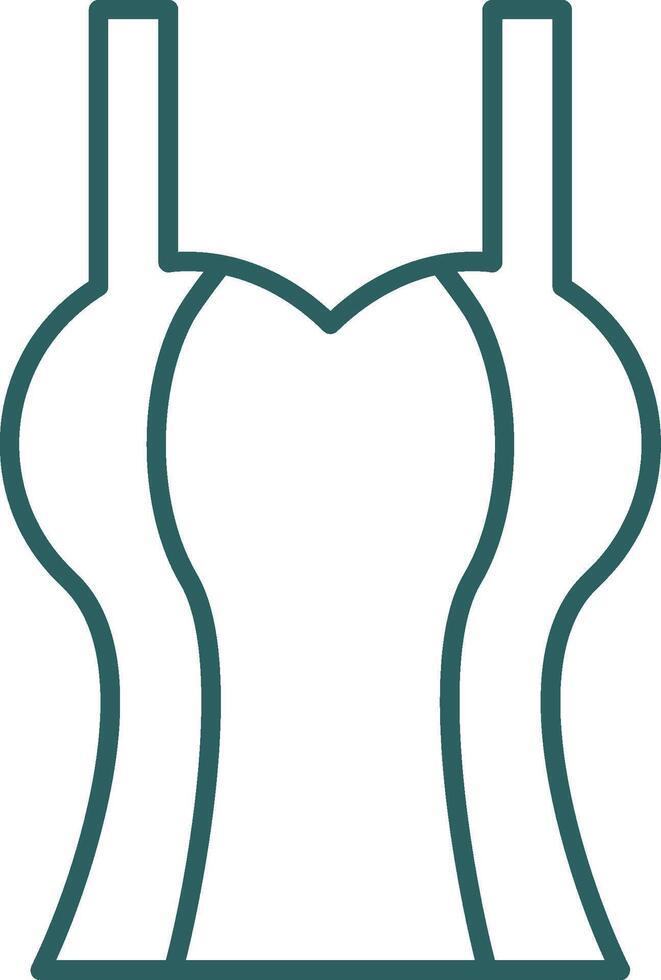 Tanktop Line Gradient Round Corner Icon vector