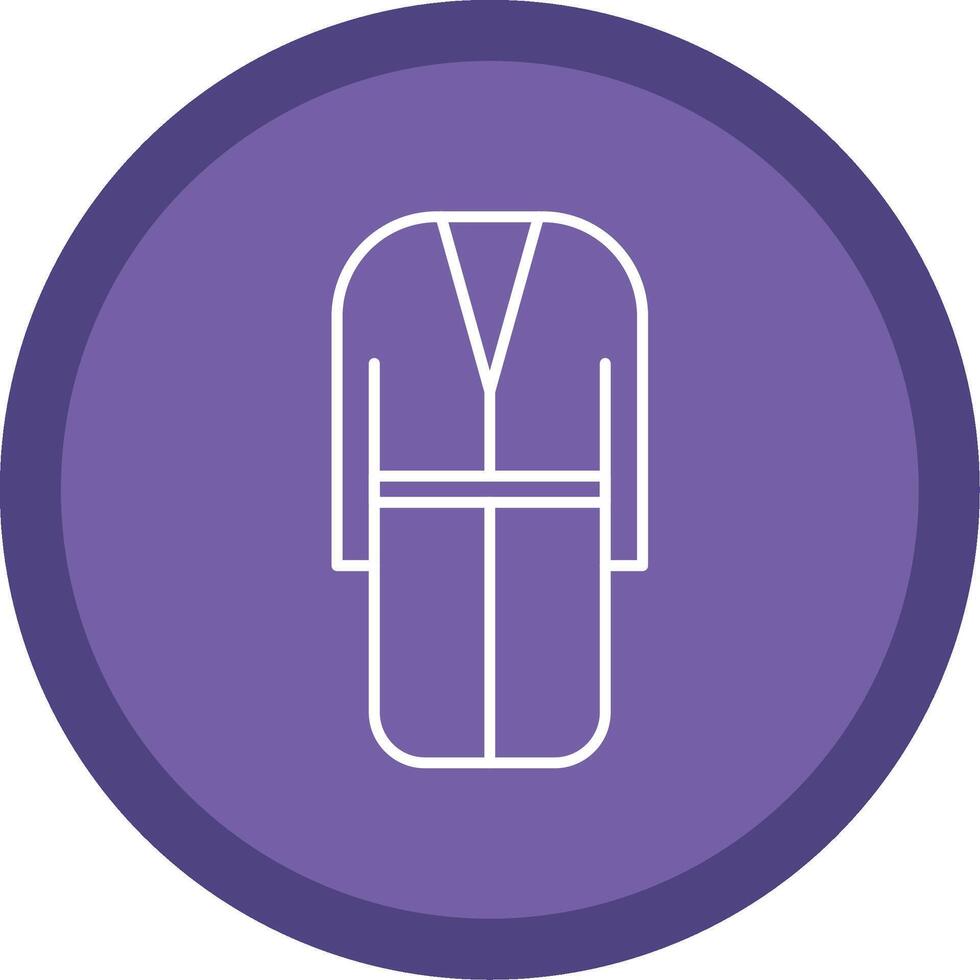 Bath Robe Line Multi Circle Icon vector