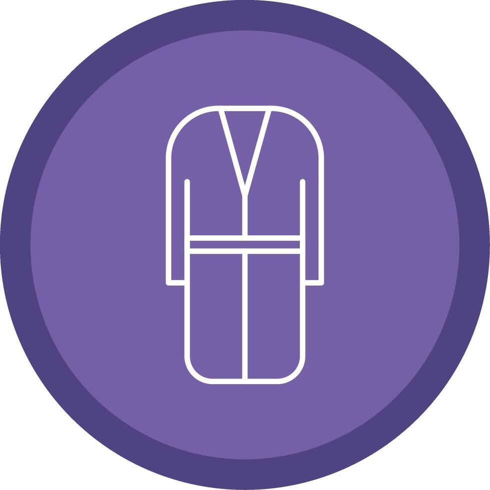 Bath Robe Line Multi Circle Icon vector