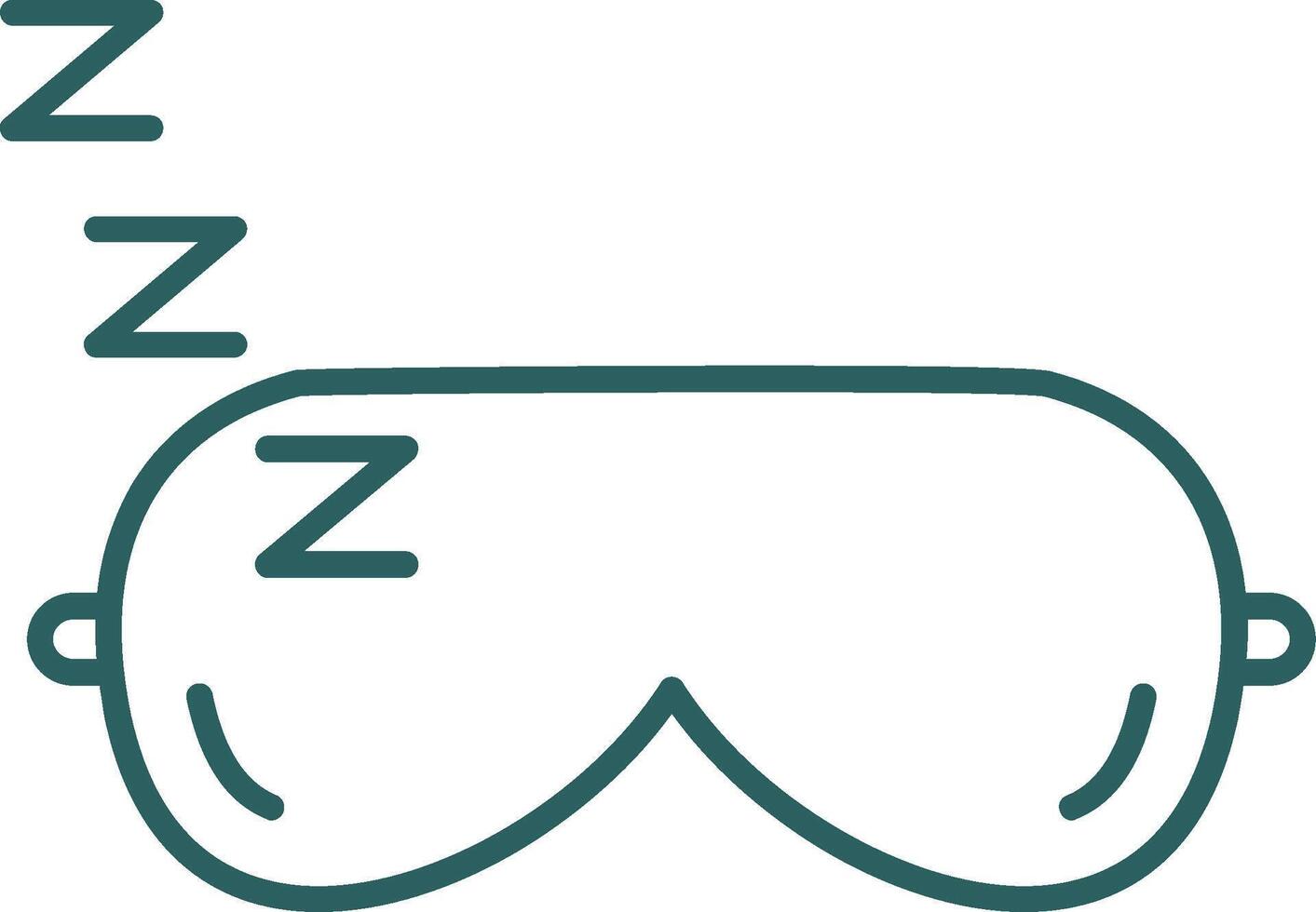 Sleeping Mask Line Gradient Round Corner Icon vector