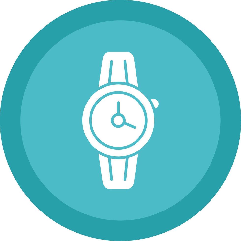 Wristwatch Glyph Multi Circle Icon vector