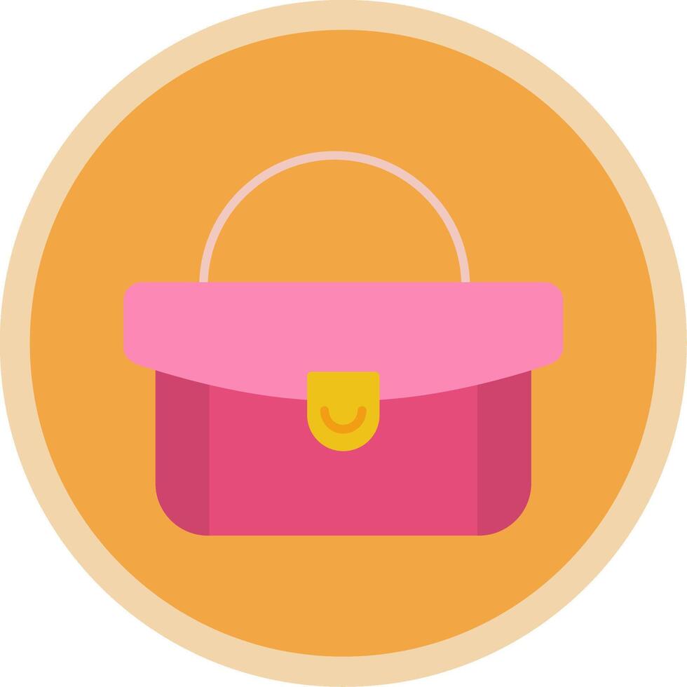 Woman Bag Flat Multi Circle Icon vector