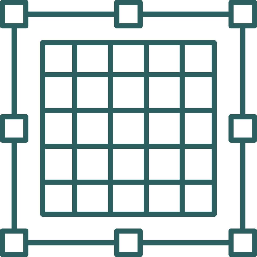 Grid Line Gradient Round Corner Icon vector