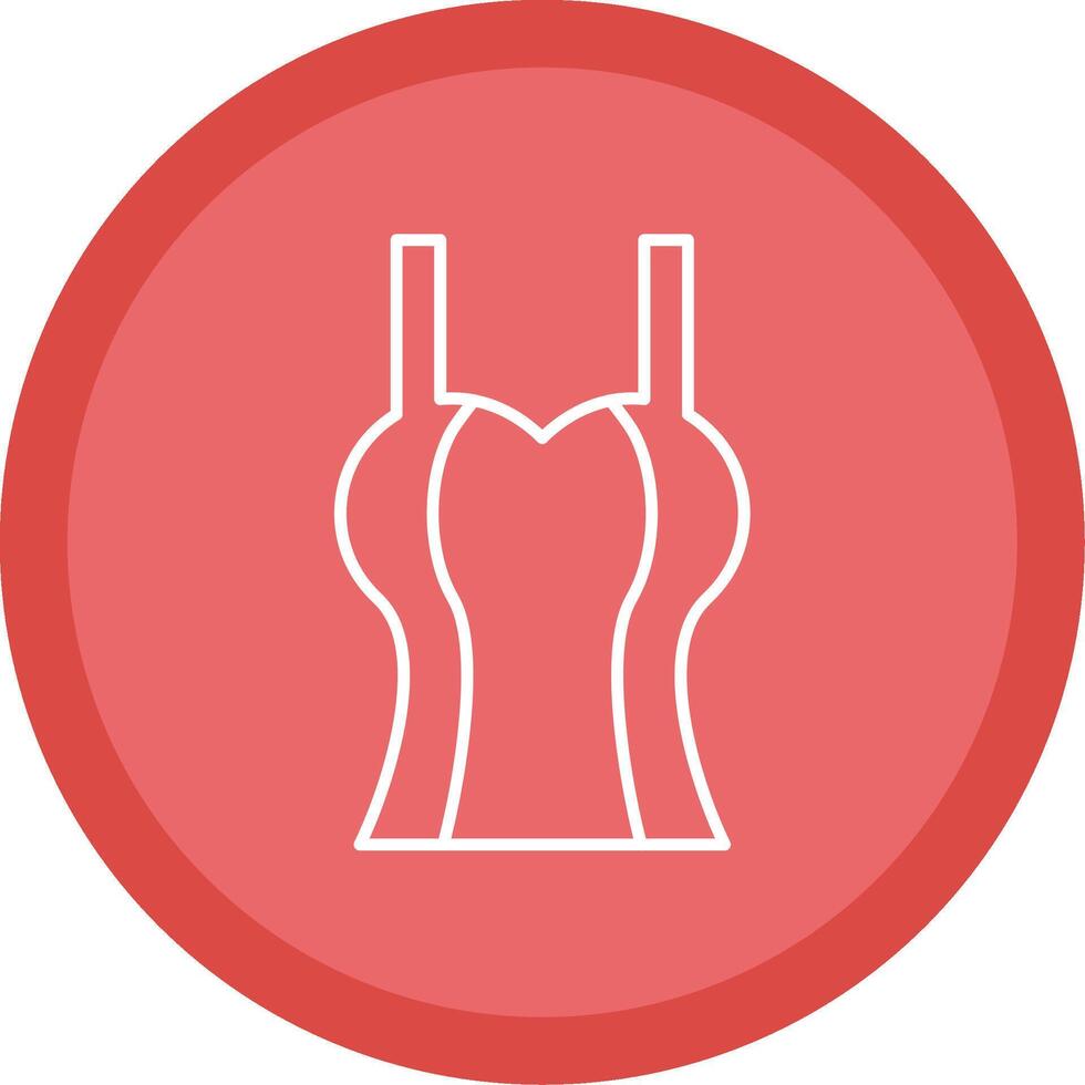 Tanktop Line Multi Circle Icon vector