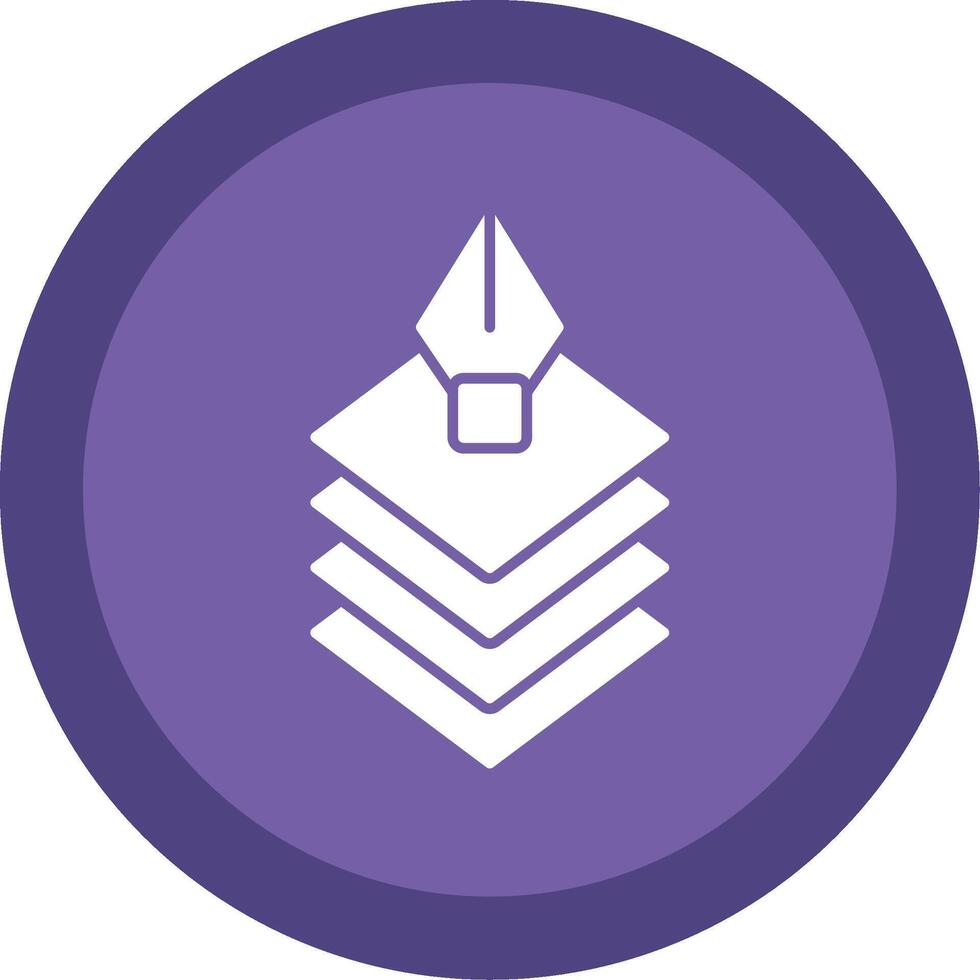 Layers Glyph Multi Circle Icon vector