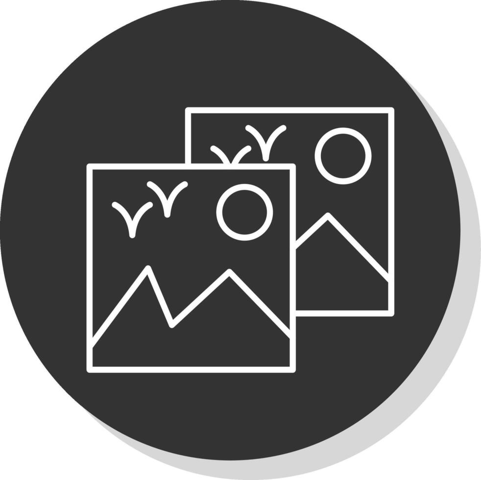 Images Line Grey Circle Icon vector