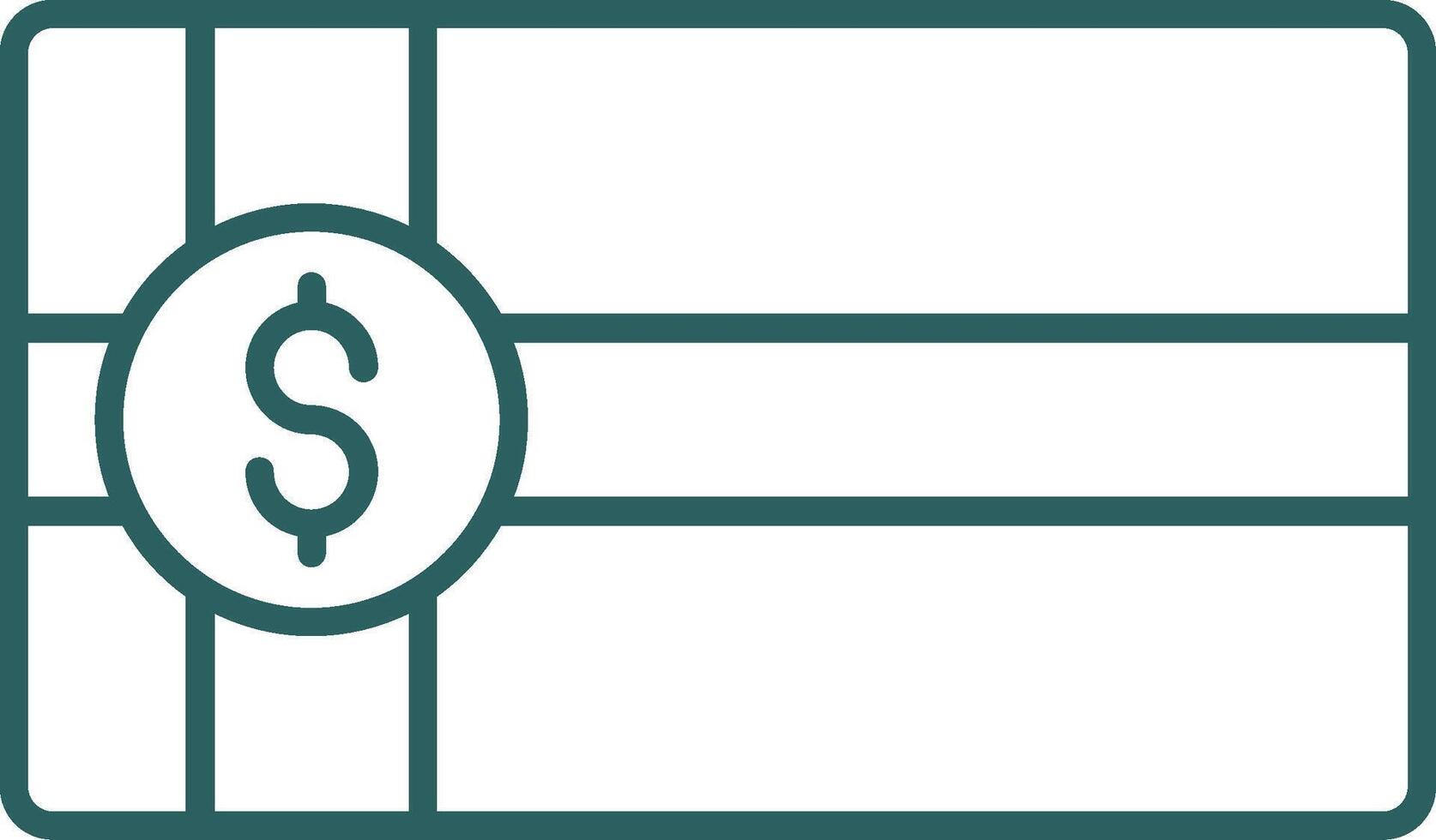Payment Voucher Line Gradient Round Corner Icon vector