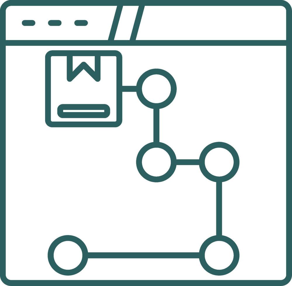 Tracking Line Gradient Round Corner Icon vector