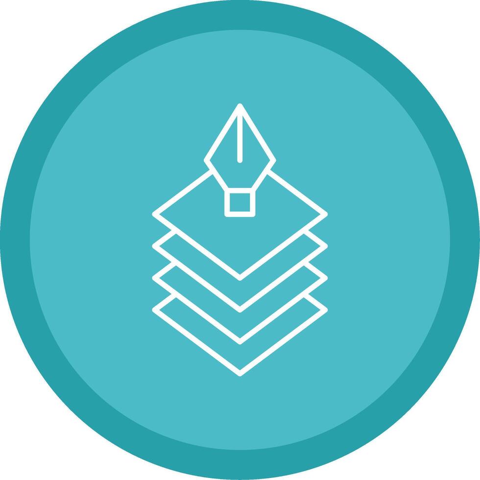Layers Line Multi Circle Icon vector