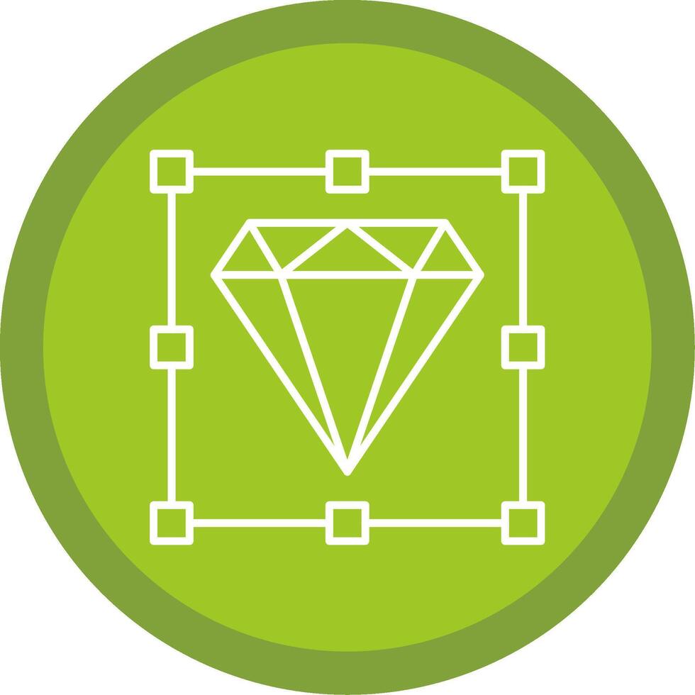 Diamond Line Multi Circle Icon vector