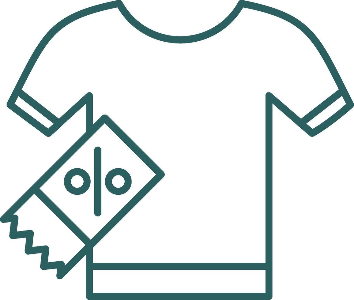 Shirt Line Gradient Round Corner Icon vector