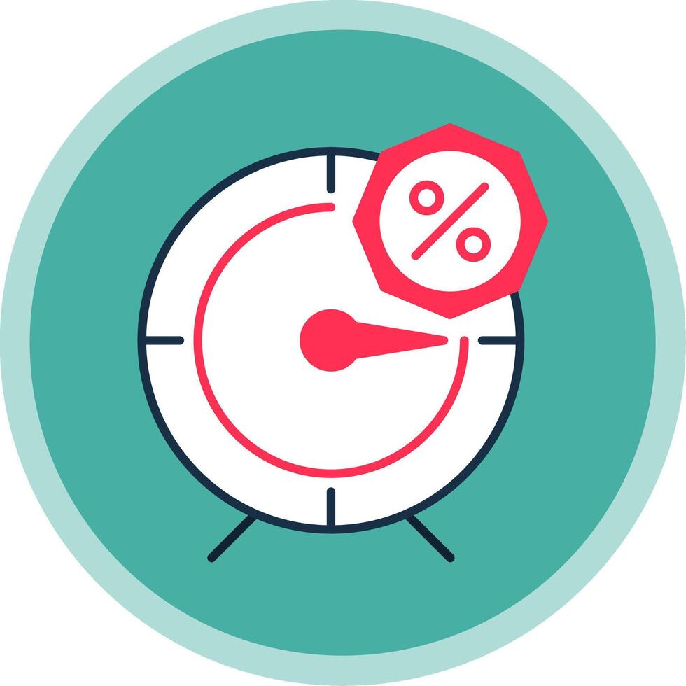 Temporary Offer Flat Multi Circle Icon vector