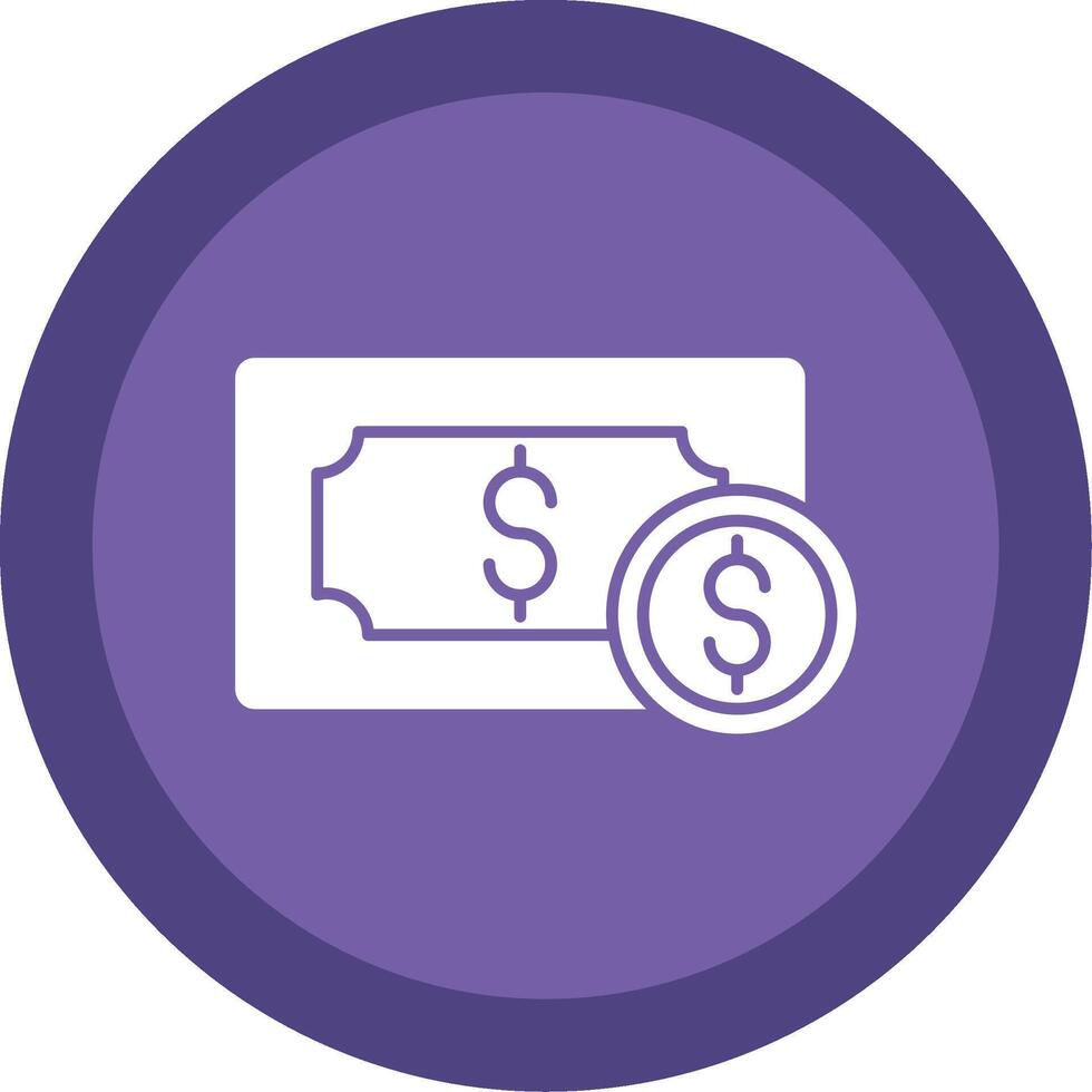 Money Glyph Multi Circle Icon vector