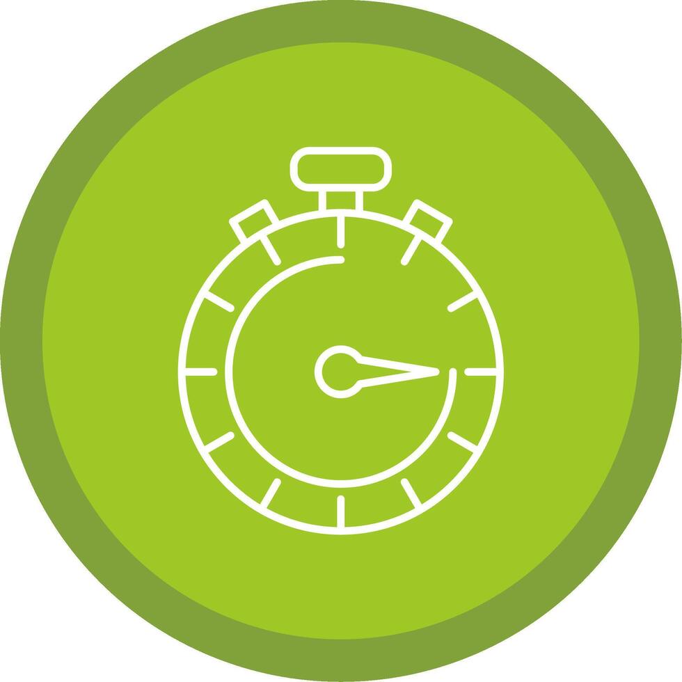 Stopwatch Line Multi Circle Icon vector