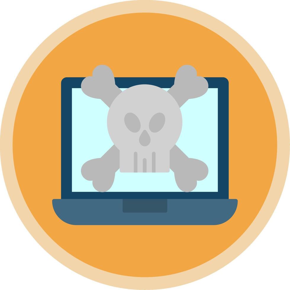 Malware Flat Multi Circle Icon vector