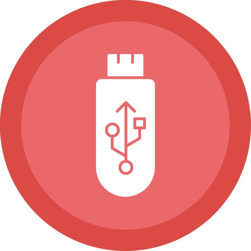 Usb Glyph Multi Circle Icon vector