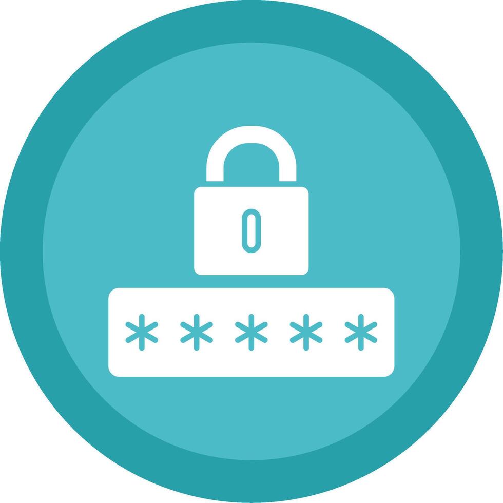 Password Glyph Multi Circle Icon vector