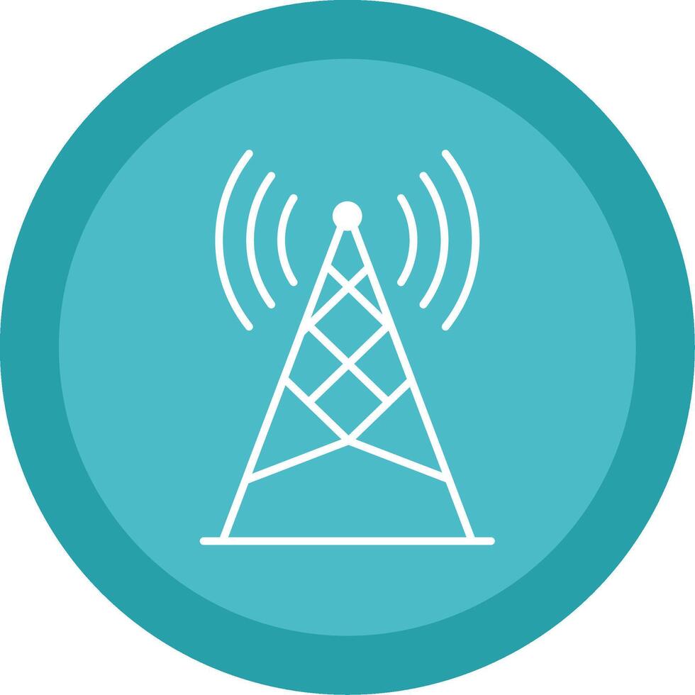 Antenna Glyph Multi Circle Icon vector