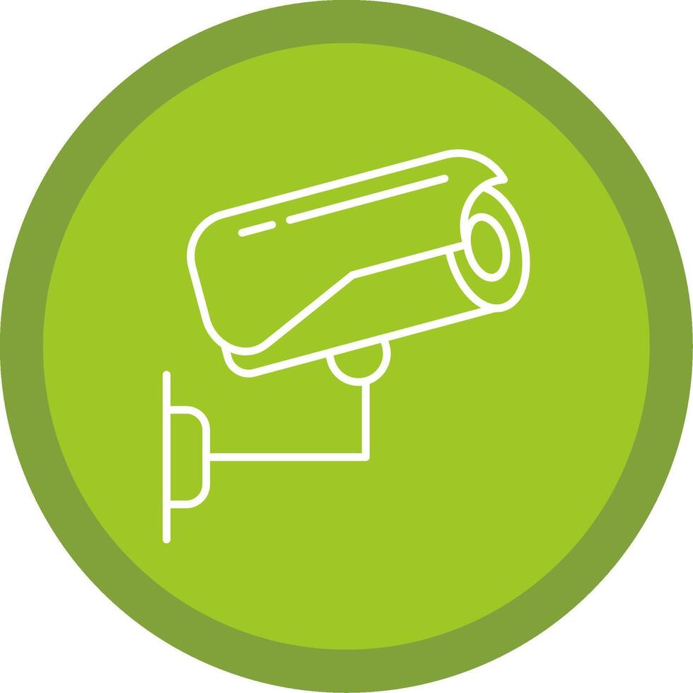 Security Camera Line Multi Circle Icon vector