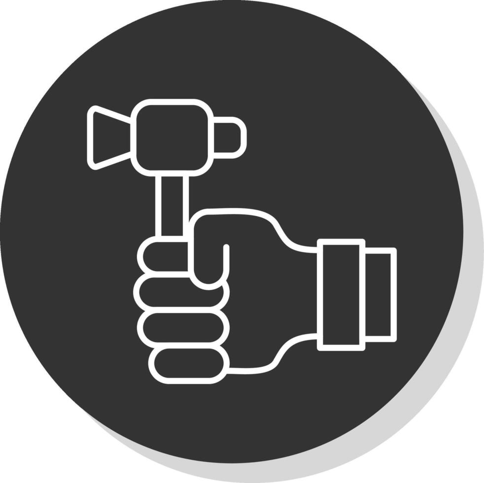 Labour Day Line Grey Circle Icon vector