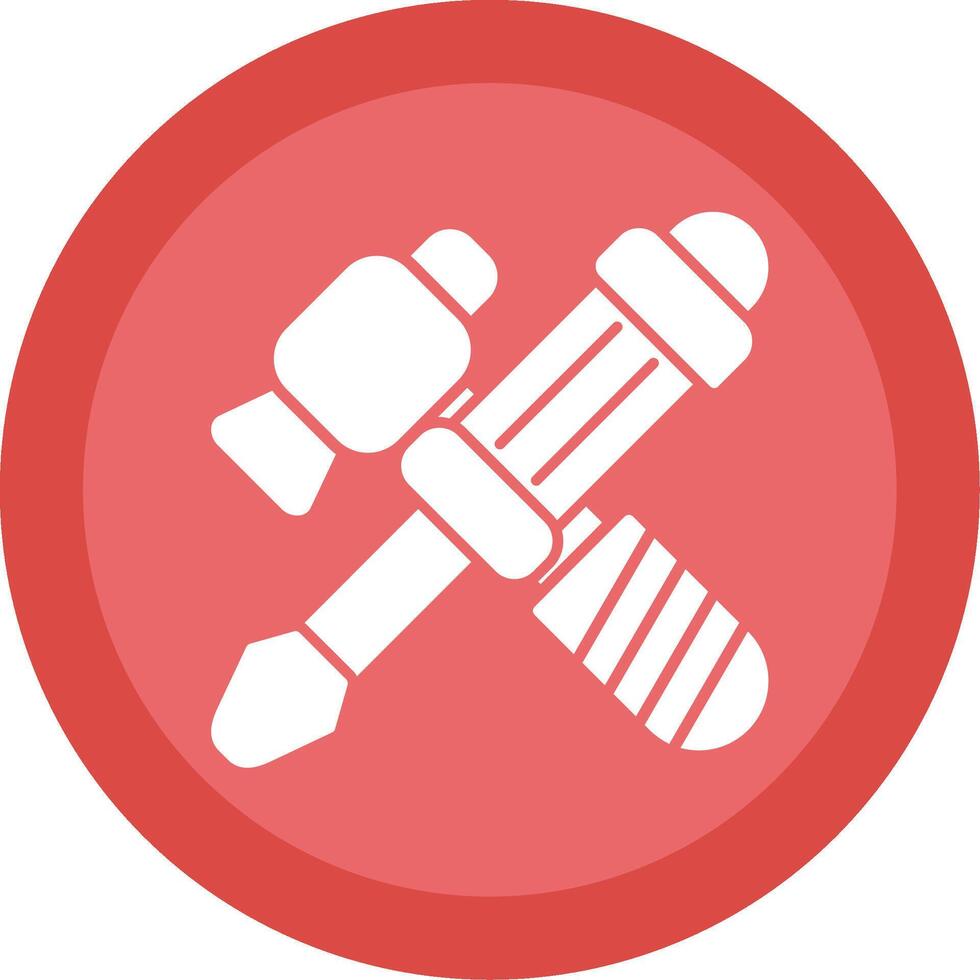 Repair Tools Glyph Multi Circle Icon vector