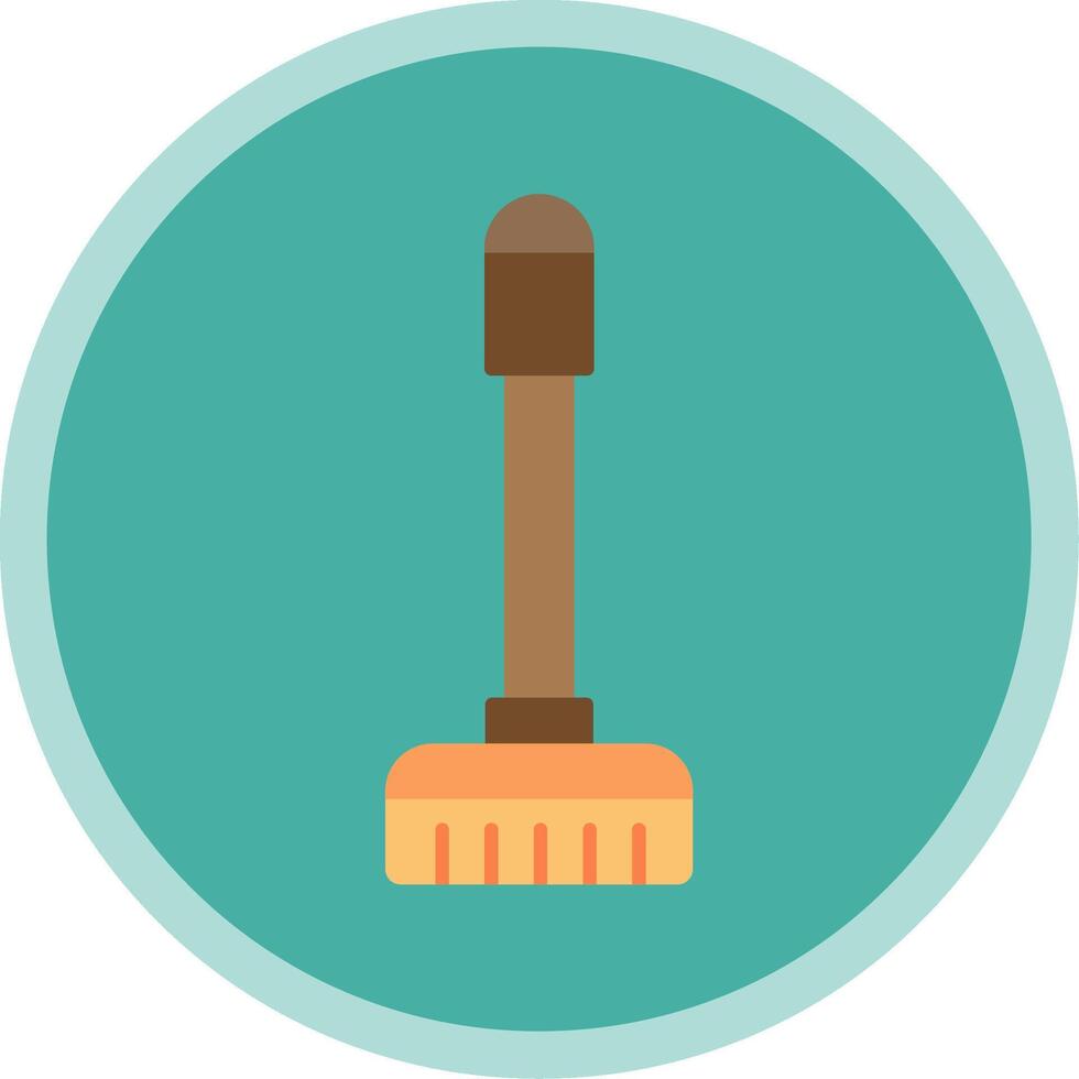 Floor Mop Flat Multi Circle Icon vector